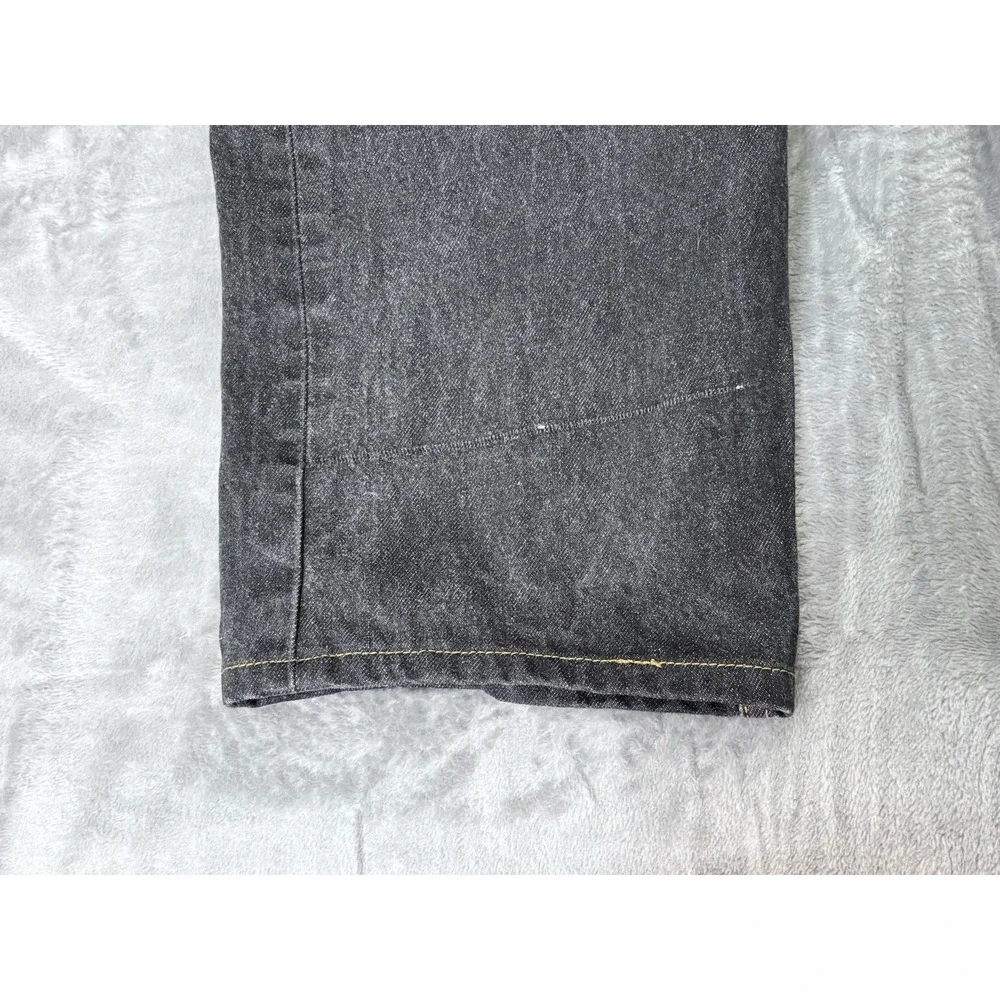 Levi's 501 Mens Black Button Fly Jeans Made in Mexico W42 L30 Actual (40x24) - Picture 13 of 14